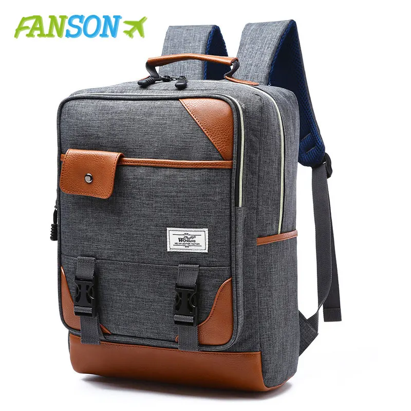 Винтажный холщовый рюкзак FANSON для мужчин и женщин школьные ранцы мальчиков