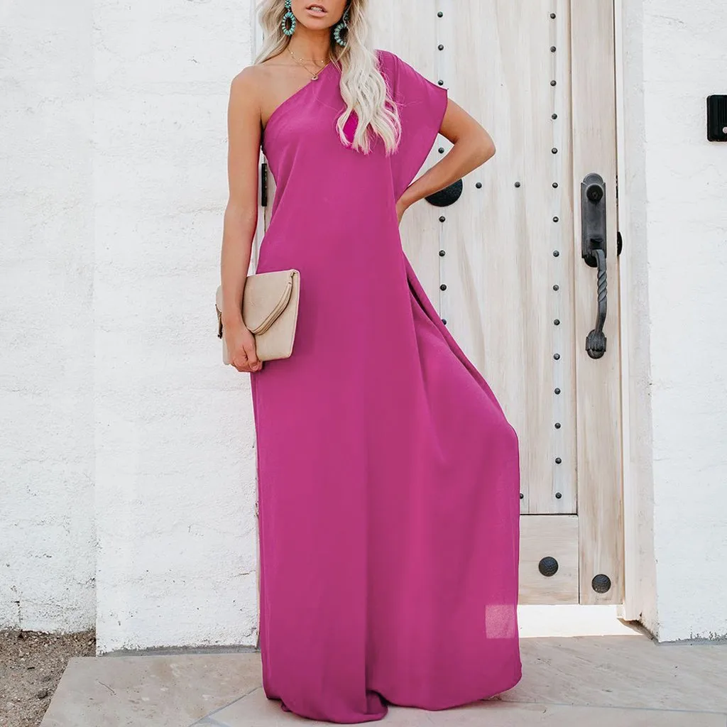 

Women Floor-Length Dress Lady Summer Sexy High Split Vestidos Women's Wedding Evening Party Gown Ball Prom Long Swing Dress