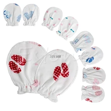 10 пар милых перчаток унисекс для новорожденных, хлопковые перчатки с защитой от царапин для мальчиков и девочек 0-6 месяцев, перчатки для девочек A19264