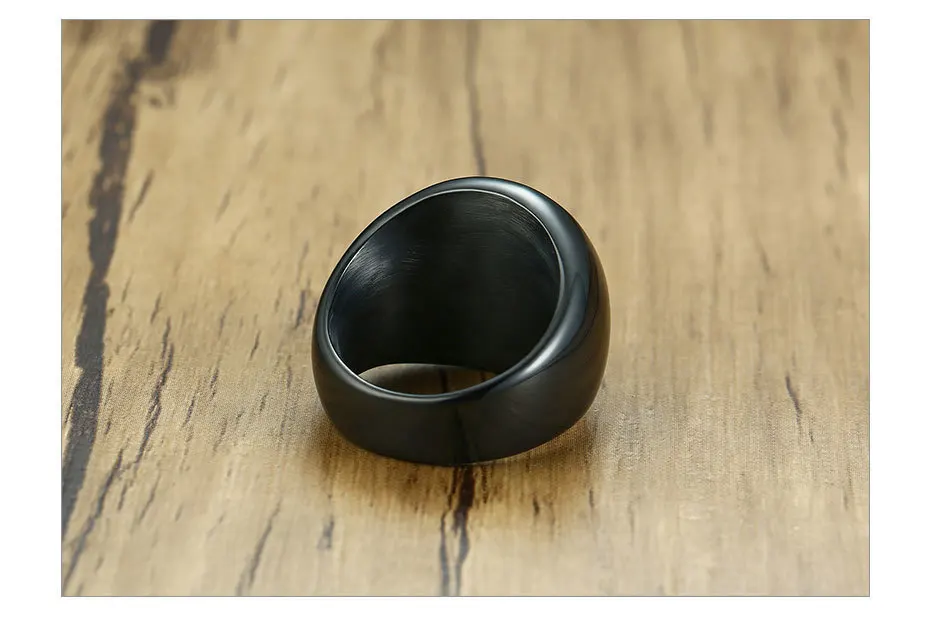 Мужские кольца-печатки С Круглым Верхом, 20 мм, массивные, персонализация, на заказ, гравировка, тяжелая нержавеющая сталь, штамп, кольцо в стиле панк для мальчиков, Anel