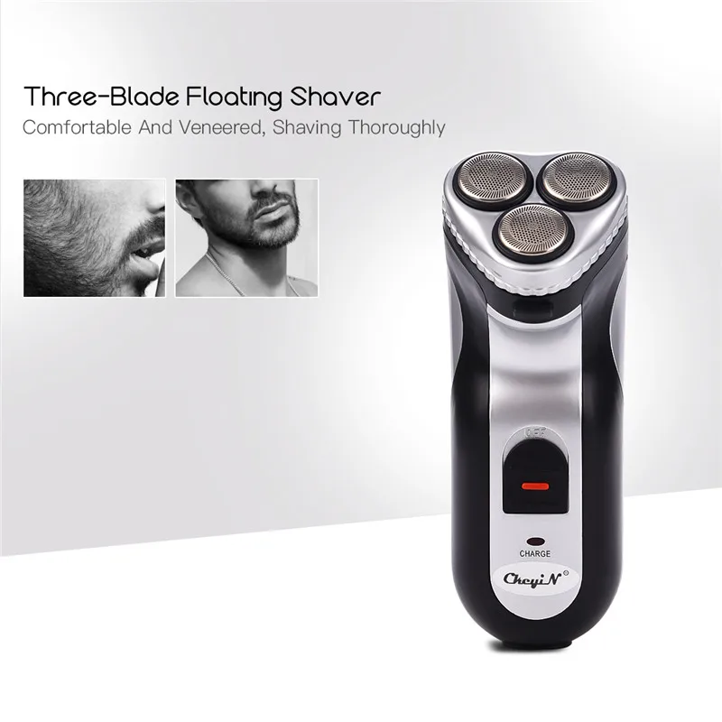 

Men's Electric Shaver 3D Triple Floating Blade Heads Rechargeable Razor With Pop-up sideburns trimmer Beard Cutting Machine P42