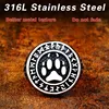 Beier 316L Stainless steel nose viking men ring Bear Paw runes word Odin 's Symbol Amulet Myth scandinavian jewelry LR618 ► Photo 3/6