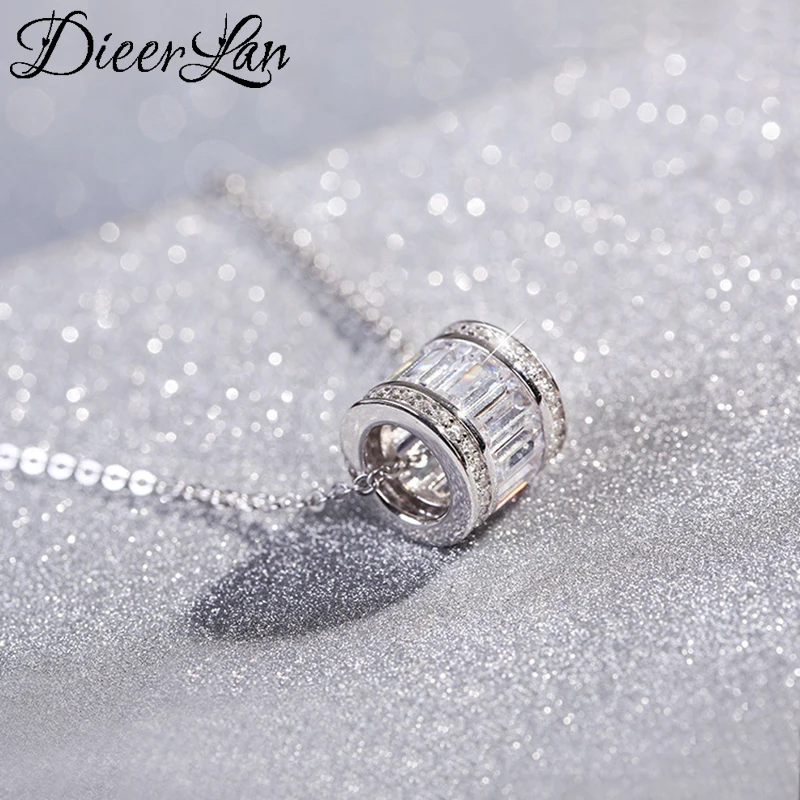 

New Arrivals 925 Sterling Silver Temperament Elegant Cylinder Necklaces & Pendants For Women Fashion sterling-silver-jewelry