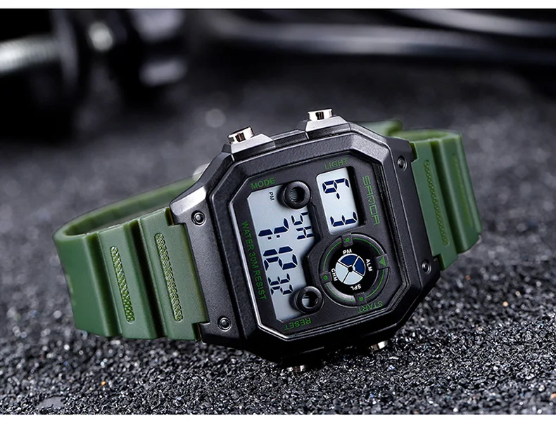 SANDA Top Luxury Fashion Sports Watch Men 5ATM Waterproof Military Style Watches Digital Display Clock Relogio Masculino