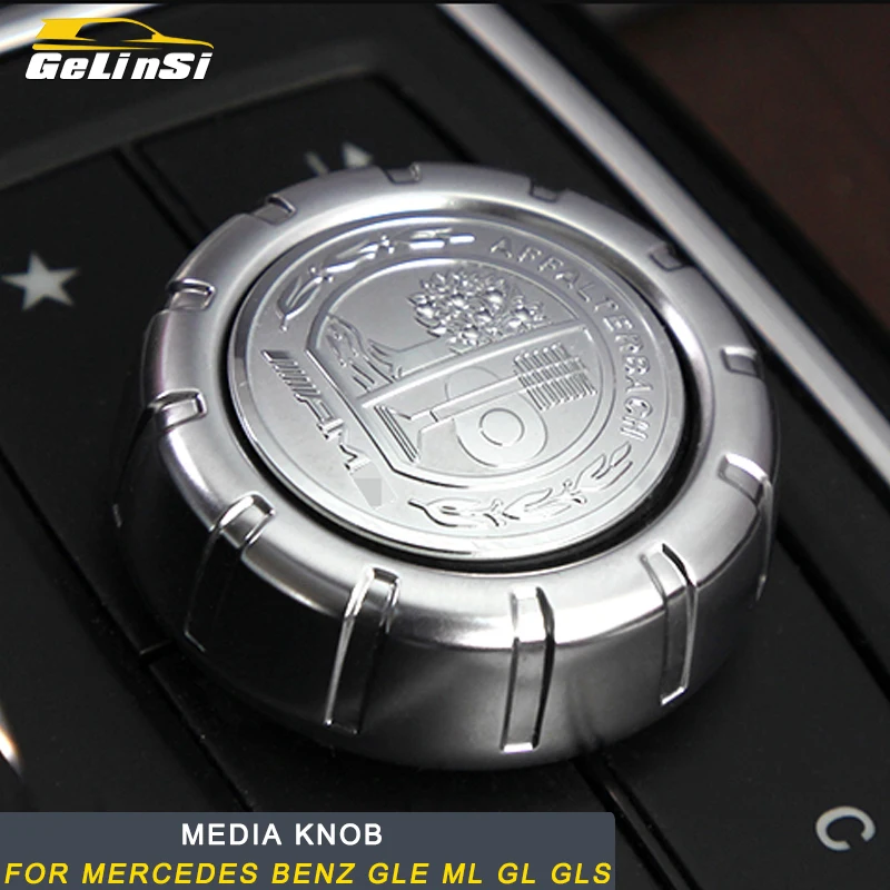 

Gelinsi For Mercedes Benz GLE W166 Coupe C292 2016-2018 Auto Media Knob Cover Performance Adjust Knob Trim Sticker Accessories