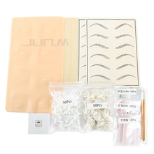 Тату микроблейдинг Обучающие наборы для бровей Перманентный макияж красота с 30 игольчатым лезвием 5 практичная Skin1 глубокая кофейная паста