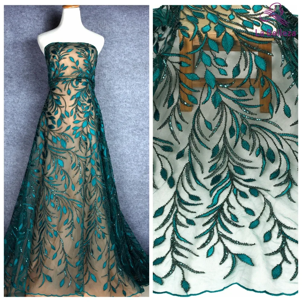 La Belleza 2019 Новая модная дизайнерская кружевная ткань зеленый фиолетовый