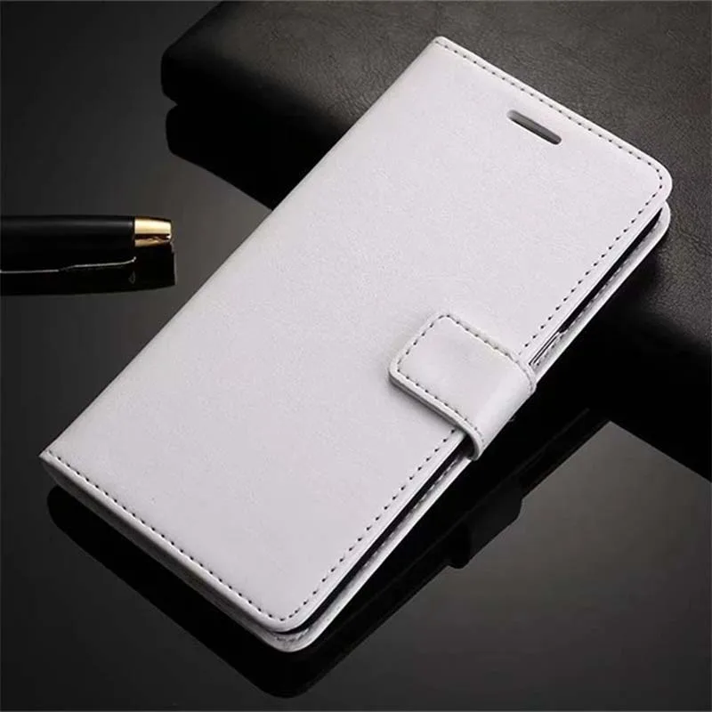 Кожаный чехол-бумажник для Xiao mi Red mi Note 7 5 4 4X Pro 4A 5 Plus mi 5X 6X A1 A2 8 Lite 9 SE Note 5A Prime глобальная версия - Цвет: White