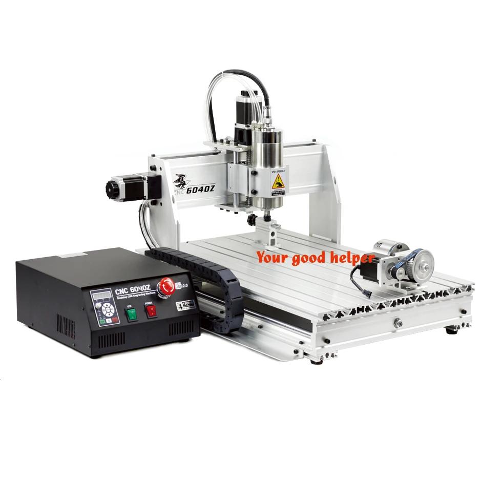 NEW 1500W 4 axis  cnc 6040/6040Z Router Engraving Milling machine with USB Port,ball screw for PCB Wood Metal