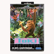 Toki going ape spit 16 бит для Genesis MD игровая карта с коробкой для sega Mega Drive для Genesis