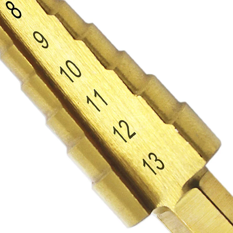 1pcs 3-13mm HSS Titanium Coated Stepped Drill Power Tools Carbide Drill Mini Drill Bit Set 3-12mm 4-12mm 4-20mm DT6