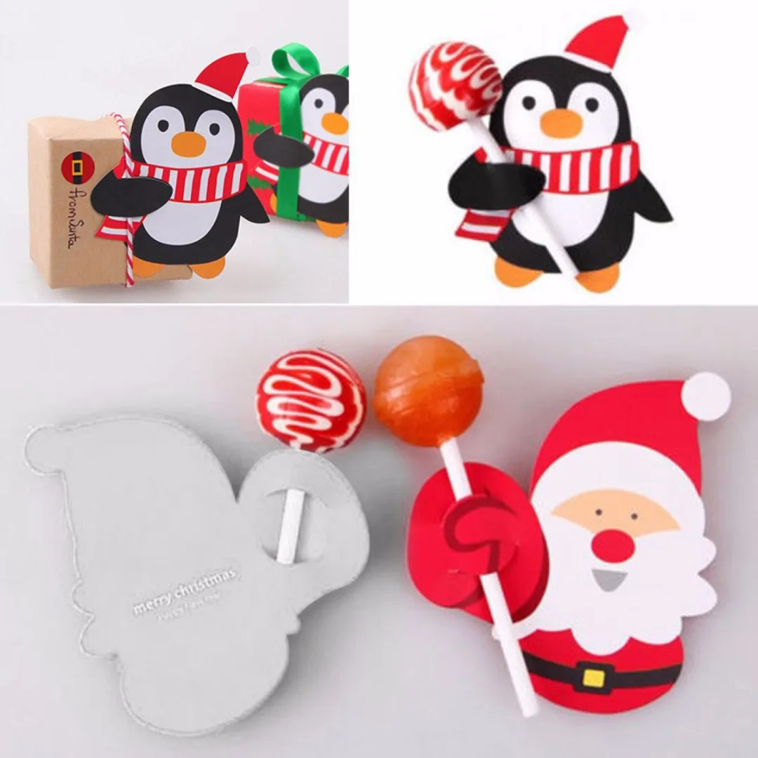 50 pcs Christmas Lollipop Sticks Paper Candy Chocolate Cak Christmas Decor Gi~GQ 50 pcs Christmas Lollipop Sticks Paper Candy Chocolate Cak Christmas Decor Gi~GQ