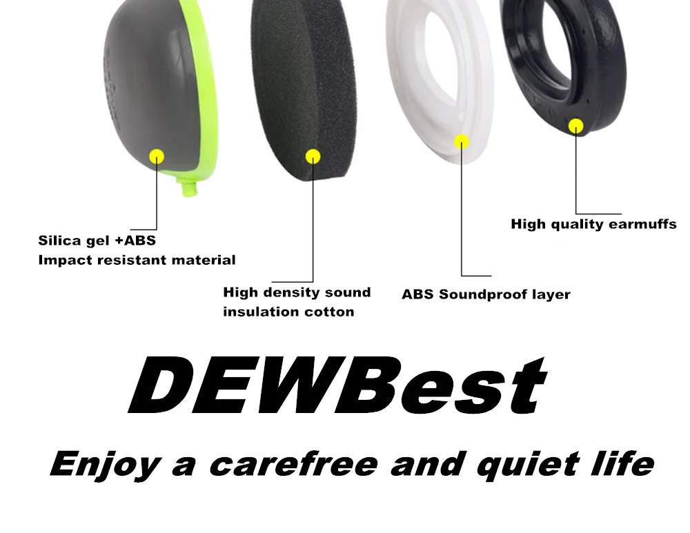 Anti-noise Ear Muff Hearing Protection Soundproof Shooting Earmuffs Earphone Noise Redution Workplace Safety 2