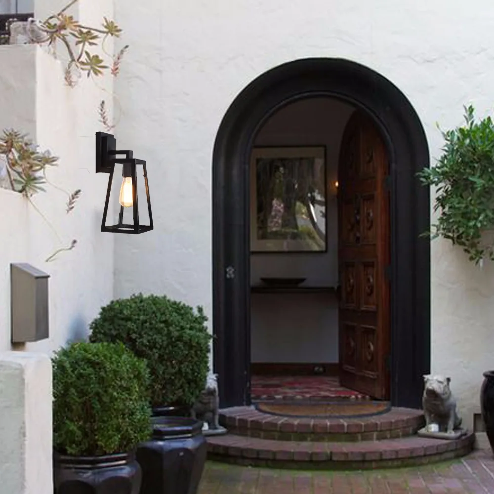 

LAZG Retro Loft Bedside Balcony Stair Corridor Room Pub Restaurant Cafe Lamp Pandora Box Wall Lamp with Wire Cage 2 Packs