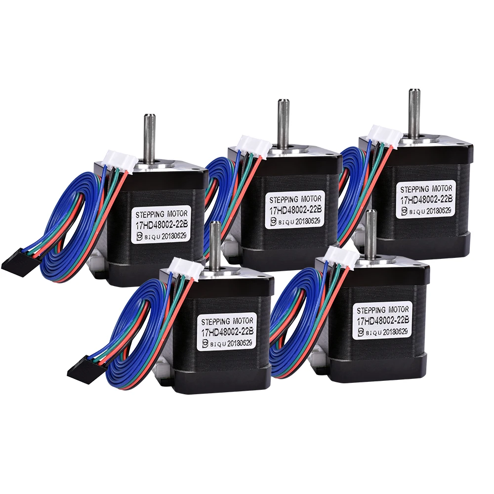 Peças de Impressora Motor e Cnc Pces Motor Deslizante 48mm Nema 17 42 1.7a 17hd48002 3d Xyz 4 - 5 Nema17 8 de impressora 3d motor e cnc xyz