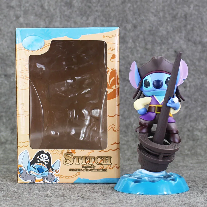 

15cm lilo&stitch pirates caribbean pvc figure toy with box free shiping