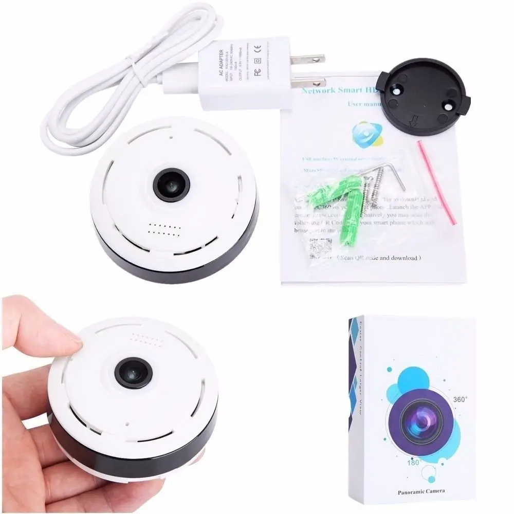 

360 Degree Mini Wireless 1080P HD Fisheye WiFi Panoramic IP Camera Two Way Audio