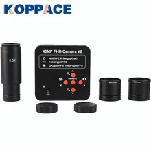 KOPPCE 40 million pixel,HDMI microscope camera,0.5X Electronic Eyepiece,23,2mm,30mm und 30,5mm Adapter,For biological microscope