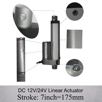 

Free China Post DC 12V/24V 7inch/175mm linear motor actuator, 1000N/100kgs load linear actuators