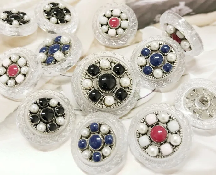 

10 pieces New style High grade Drop oil pearl jacket buttons shirt Sweater button Decorations Accessories 25mm Free shipping