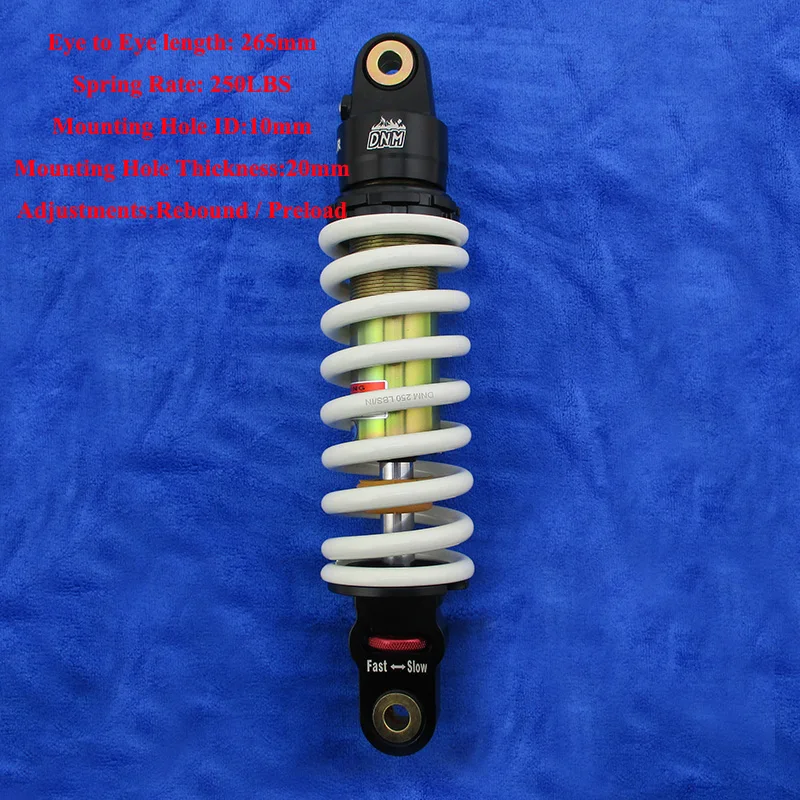 DNM MK AR 265mm 250LBS Spring Rear Shock For Pit Dirt Bike or A Style
