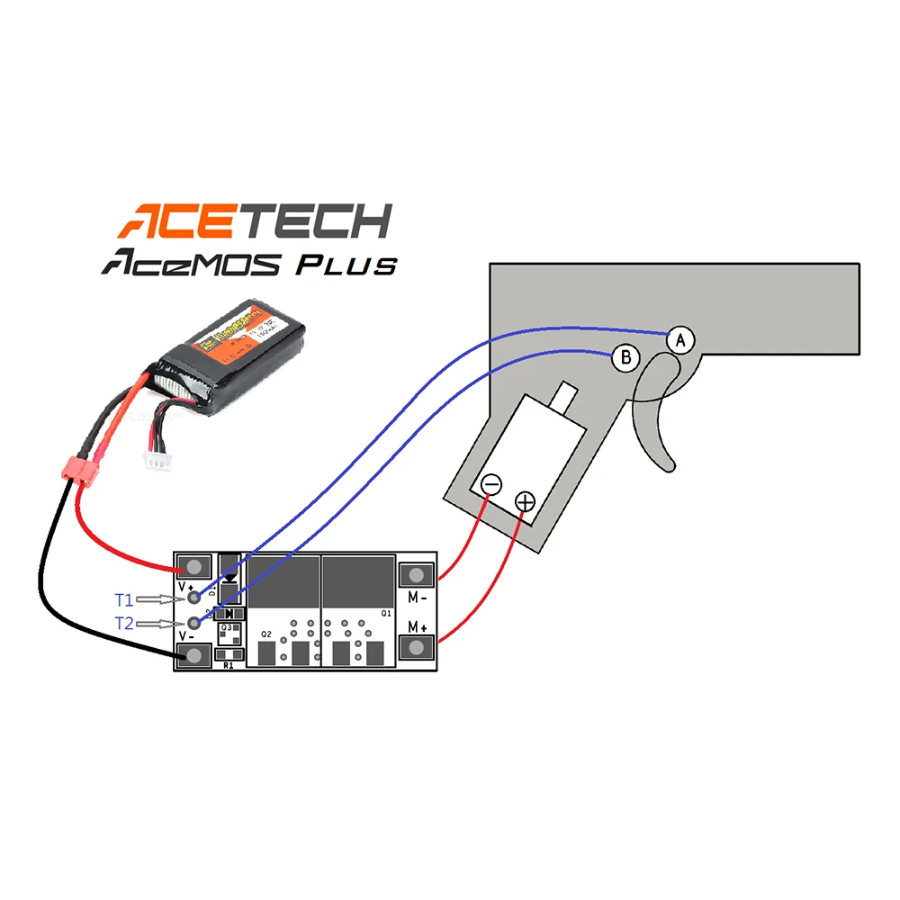 Spina оптика ACETECH AceMOS Plus Airsoft AEG mosfet низкое внутреннее сопротивление(параллельно