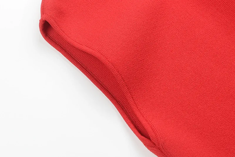 fall new round neck sleeveless letter pattern big pocket women slim knitted dress