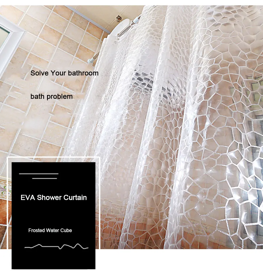 Clear Thicker PEVA Shower Curtain 3