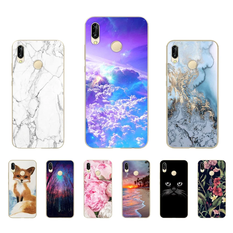 

P Smart 2019 Case 6.2" Funda Huawei P Smart 2019 Cover Silicone Soft TPU For Coque Huawei P Smart 2019 POT-LX1 Phone Back Capas