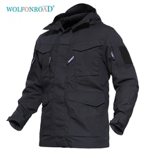 Wolfonroad jaqueta esportiva ao ar livre militar tático jaqueta de inverno dos homens blusão casaco térmico caminhadas roupas com capuz