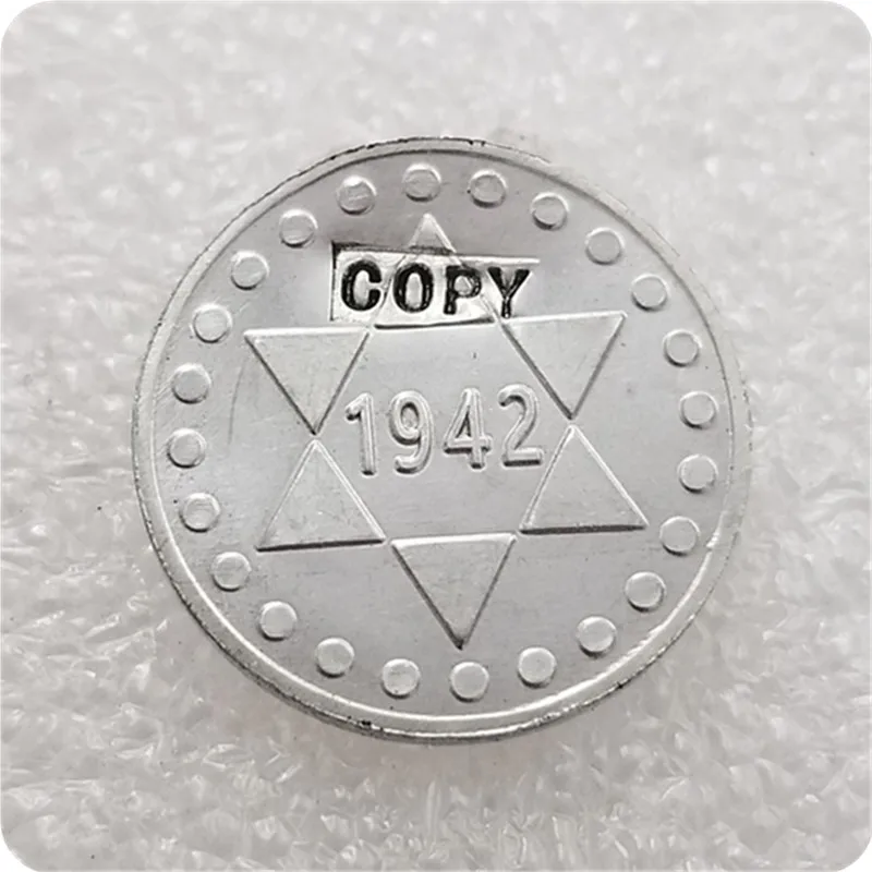 1942 Польша 5 Pfennig Лодзь геттоалюминиево-магниевая МОНЕТА КОПИЯ БЕСПЛАТНАЯ