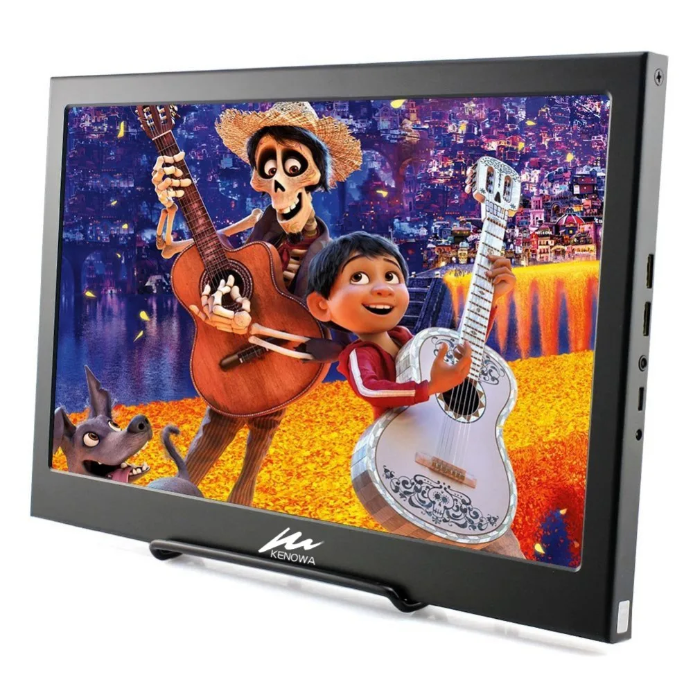 13," lcd игровой портативный монитор 1920X1080 ips экран HDMI с кожаный чехол Встроенные динамики для Raspberry Pi PS3/4