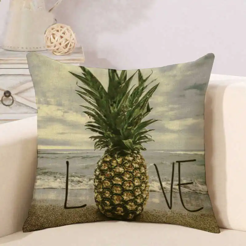 pillowcase pineapple linen cushion cover (8)