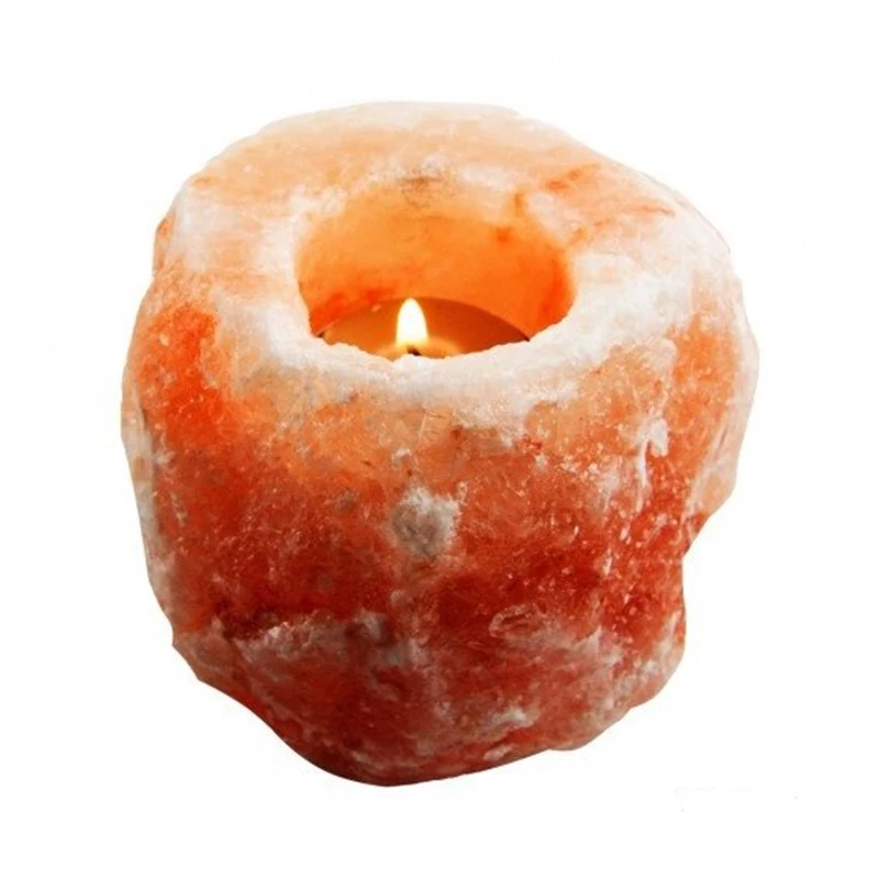 

Himalayan Natural Crystal Salt Rock Tea Light Candle Holder