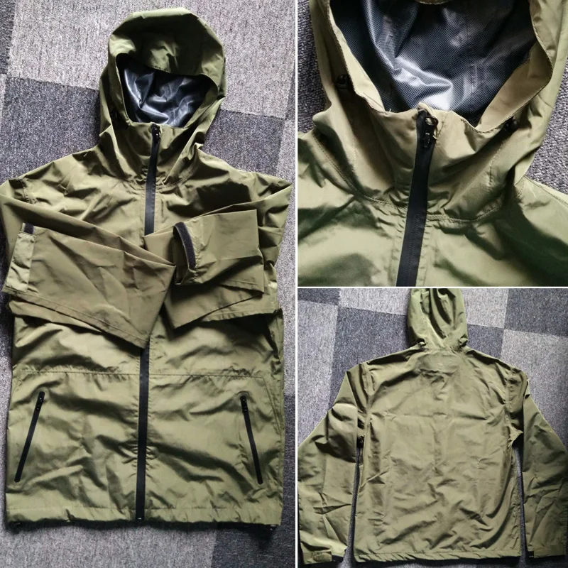 

Waterproof Jacket for Teens Womens Rainwear Active Outdoor Hooded Cycling Packable and Men Lightweight Jacket for Hiking Camping