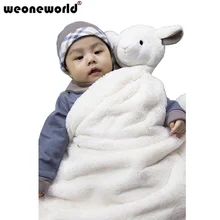 WEONEWORLD Новое одеяло для новорожденного мягкое Хлопковое одеяло и комбинезон для сна милые одеяла в форме животных белый серый розовый
