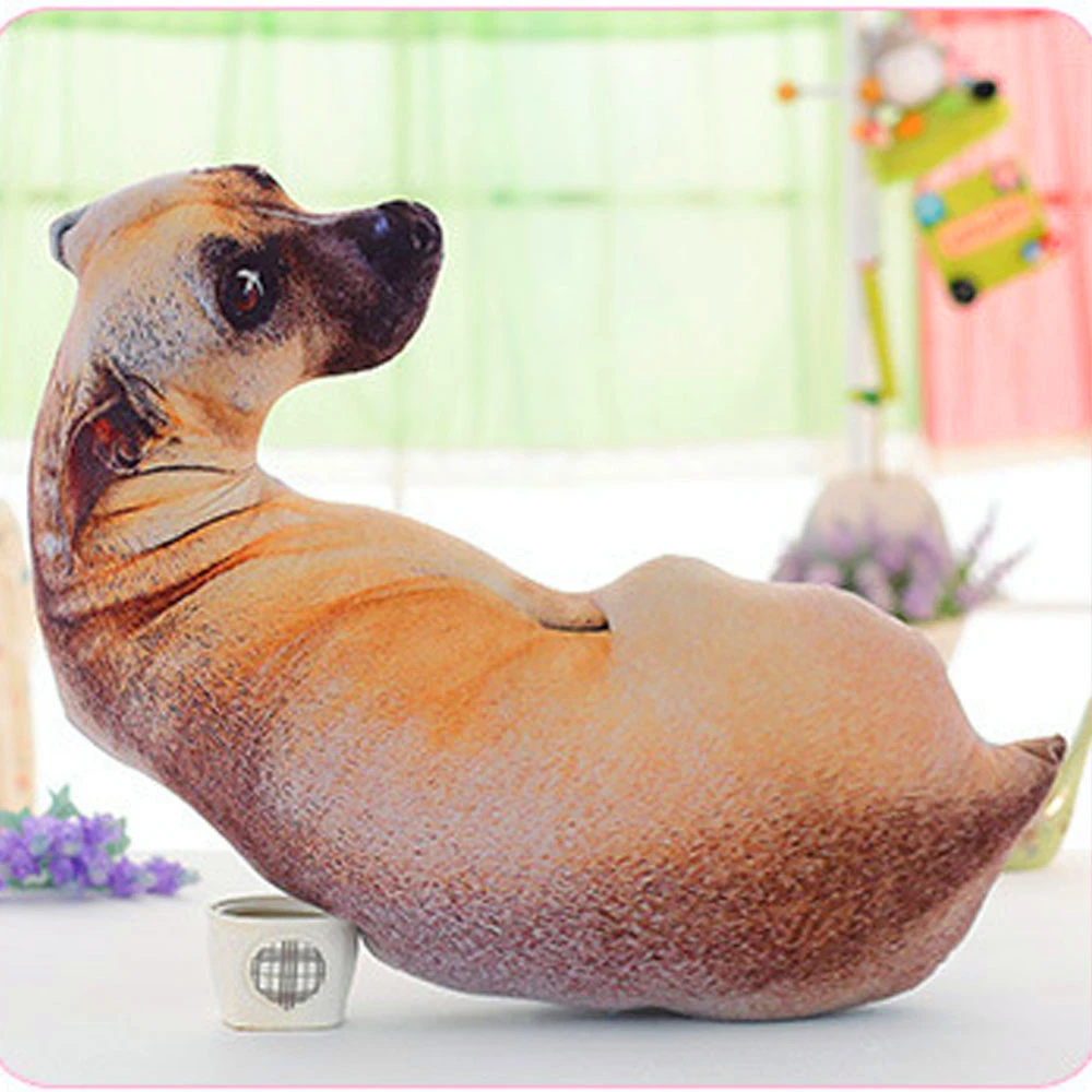 3D в форме щенка подушечка диванная подушка мультяшное украшение для дома автомобильные подушки для сна плюшевый подарок игрушки для детей женщин с хлопковой внутренней