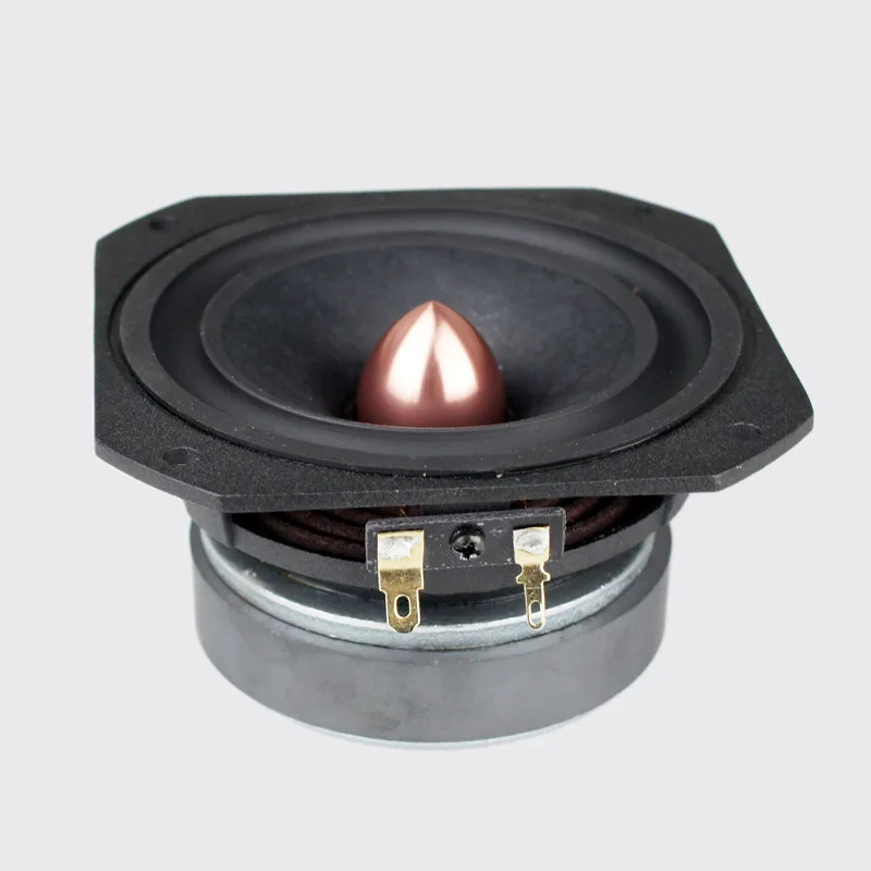 

2PCS Aucharm 4inch HiFi Full Frequency Speaker Driver Cone Casting Aluminum Frame Aluminum Bullet 4ohm/15W Square