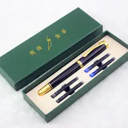 Высокое качество авторучка Полный металлический золотой клип Роскошные ручки подарочный набор Caneta канцелярские школьные принадлежности