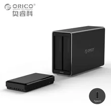 ORICO NS200C3 2 Bay Type-C Hard Drive Dock Support 20TB storage USB3.1 5Gbps UASP with 12V4A Adapter Tool Free HDD Enclosure