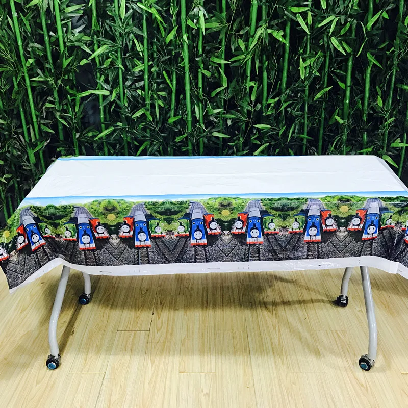 108 см* 180 см вечерние скатерти с изображением героев мультфильмов Томас и его друзья вечерние скатерти для украшения стола для детей Детские принадлежности для вечеринок на день рождения