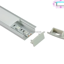 10 компл./лот квадратный анодированный серебро светодиодный алюминиевый профиль al6063 алюминиевый профиль привело СИД канала профиль для встраиваемый светильник настенный