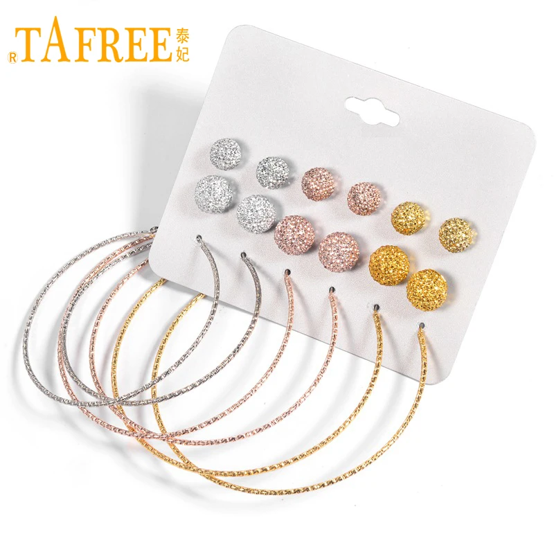 9 пар/комплект серьги гвоздики с кристаллами|ball stud earrings|stud earringscrystal ball earrings |