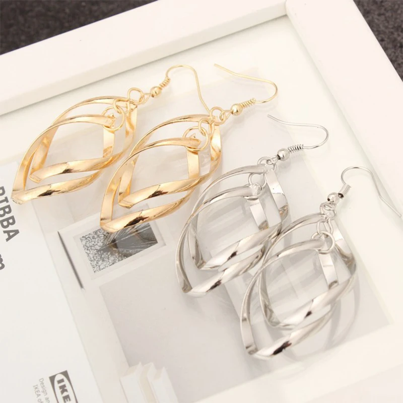 

2019 new Pandora fashion earrings for women Rhinestone irregular earrings