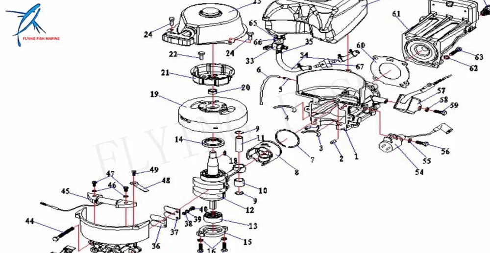 Лодочный двигатель 3F0-06120-0 3F0061200M Exciter зарядка катушка для Tohatsu Nissan 2 тактный 3.5HP M3.5B2 M2.5A2