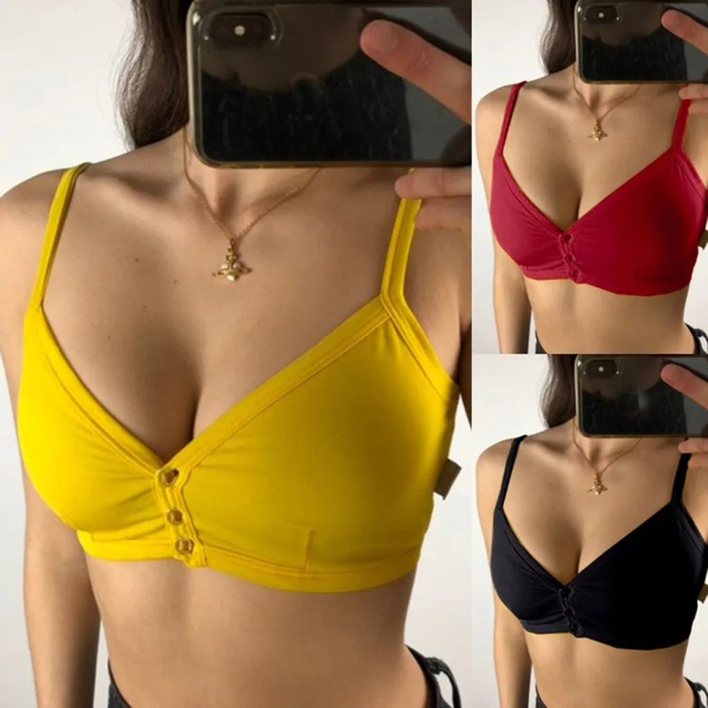 

New Women Summer Fashion Spaghetti Strap Camisole Bandage Backless Bralette Top