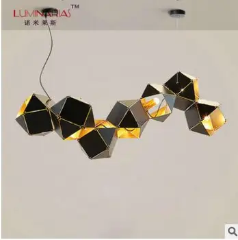 

Metal creative personality DNA molecular lamp Neoclassical American living room restaurant bar head chandelier