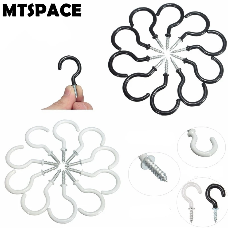 Mtspace 10 قطعة/المجموعة المغلفة مصنع صورة شماعات 55 ملليمتر البلاستيك كوب المسمار هوك مجوهرات حامل الحديد السنانير لتعليق أضواء الستائر Mtspace 10 قطعة/المجموعة المغلفة مصنع صورة شماعات 55 ملليمتر البلاستيك كوب المسمار هوك مجوهرات حامل الحديد السنانير لتعليق أضواء الستائر