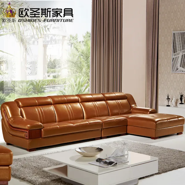 Online Wooden Decoration L Shape Sofa Furniture Modern Lobby Image