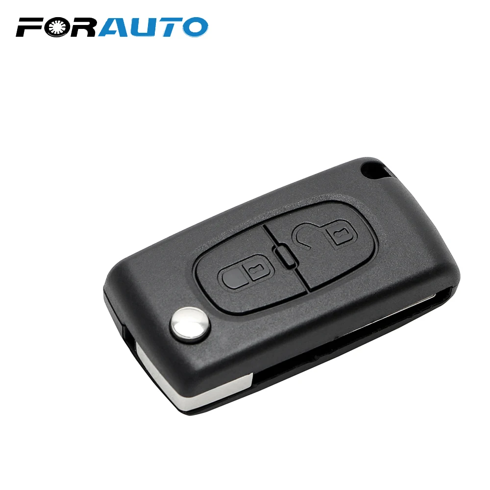 

Flip Folding For Peugeot 307 206 407 207 308 Partner 2 Button Remote Key Shell for Citroen c4 c5 c3 Blank Replacement Car Key